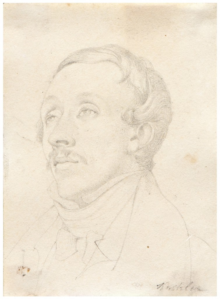 Küchler har tegnet H.C. Andersen i 1831.