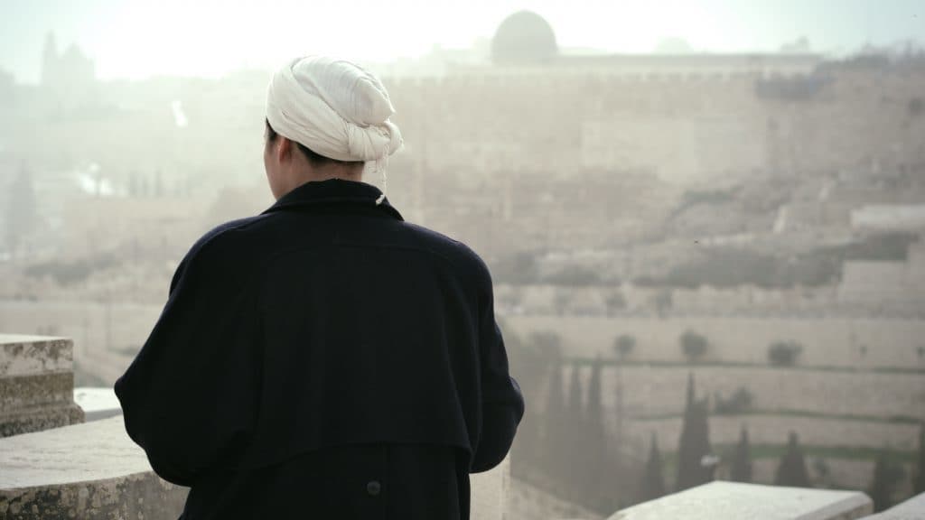 Bjerget hun kigger over Jerusalem